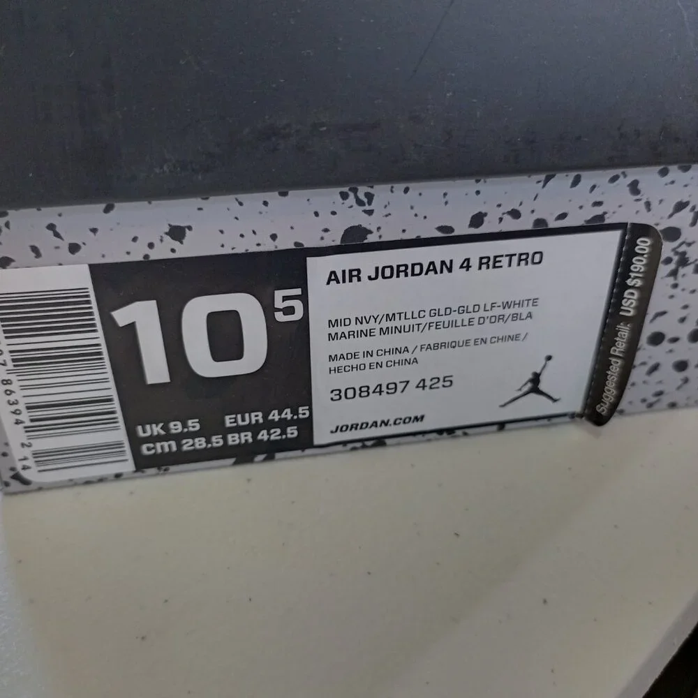 Size 10.5 - Air Jordan 4 Retro Dunk From Above OG box excellent condition - Picture 6 of 13